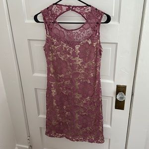 Purple lace dress